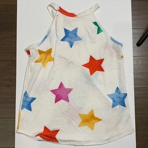 White and multi-colored Star Tank